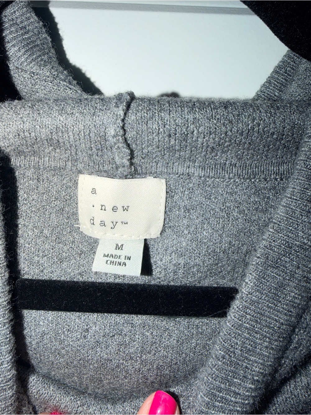 a new day, Gray Knit Sweater Hoodie and Matching Pencil Skirt, M/L - Picture 7 of 11